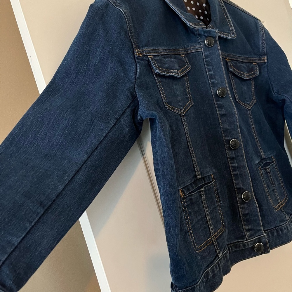 GINGERsnaps Brand Dark Denim Jacket Women’s Size Medium - Picture 8 of 16